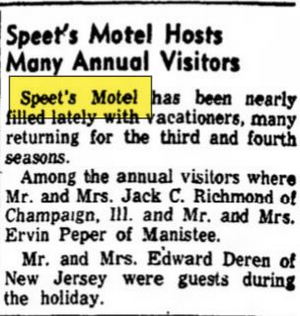 Speets Modern Motel (Websters Inn) - July 1962 Article (newer photo)